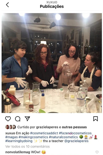 fundadoras fazendo cosméticos skincare natural